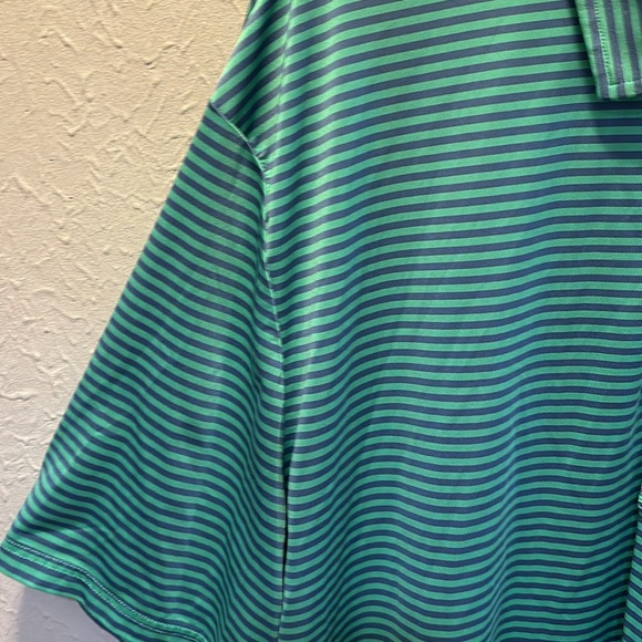 RLX Ralph Lauren Polo Tee Shirt Purple Green Stripe Men’s Size XXL 2X - Picture 4 of 10